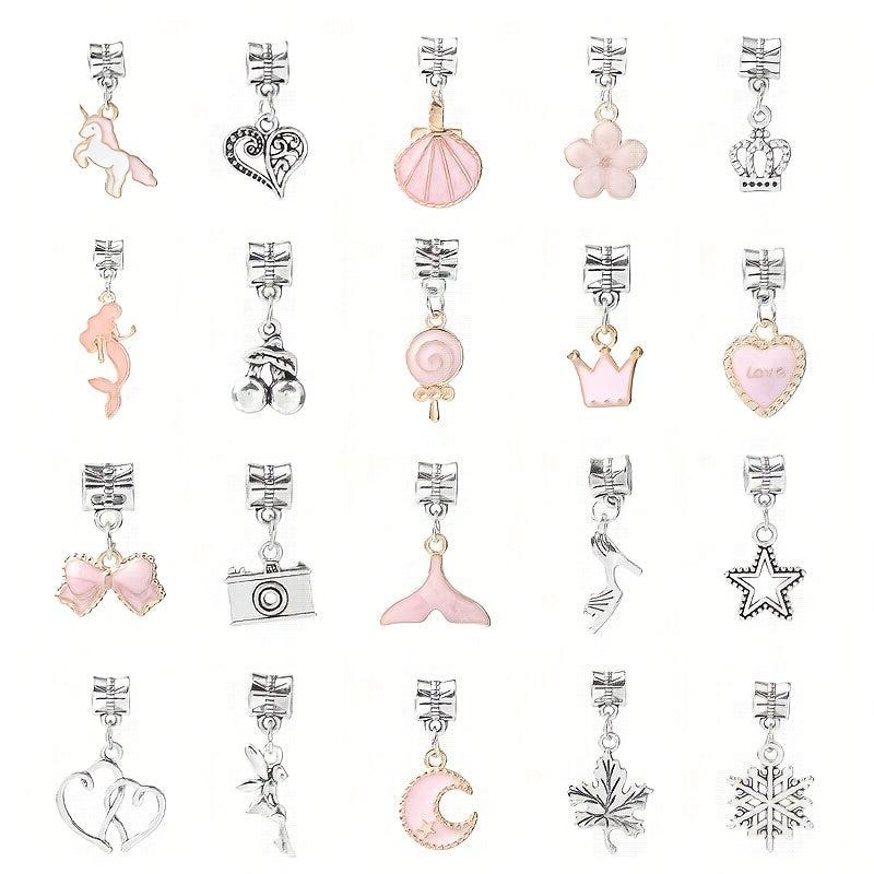 63pcs Cartoon Bead Bracelet Set Crystal Bracelet DIY Kit