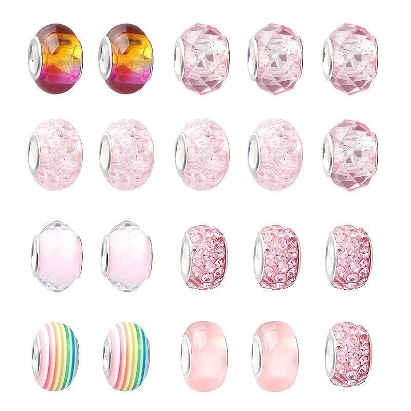 63pcs Cartoon Bead Bracelet Set Crystal Bracelet DIY Kit