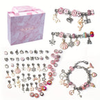63pcs Cartoon Bead Bracelet Set Crystal Bracelet DIY Kit