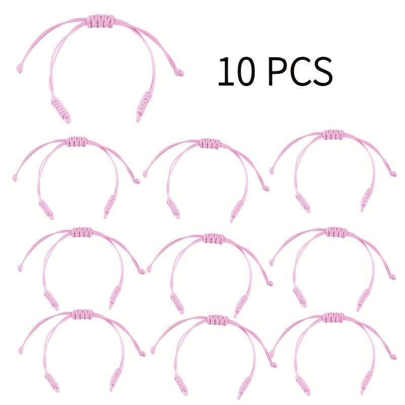 10pcs Polyester Thread Bracelets 6 Colors DIY Jewelry Making Gift