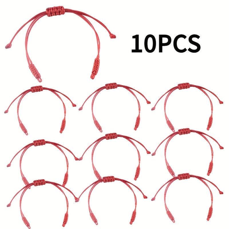 10pcs Polyester Thread Bracelets 6 Colors DIY Jewelry Making Gift
