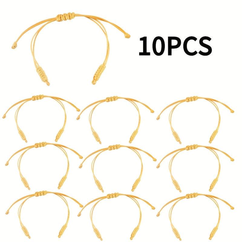 10pcs Polyester Thread Bracelets 6 Colors DIY Jewelry Making Gift