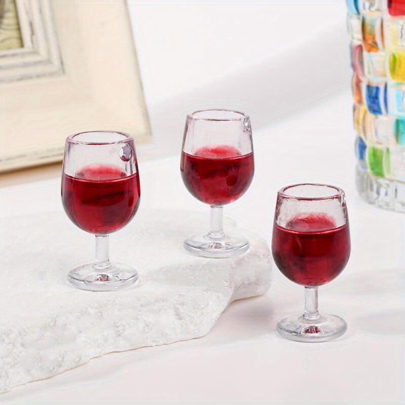 10pcs Red Wine Cup Pendants Charm Jewelry DIY Necklace Earring Keychain