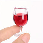 10pcs Red Wine Cup Pendants Charm Jewelry DIY Necklace Earring Keychain