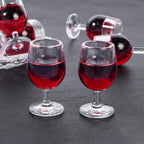 10pcs Red Wine Cup Pendants Charm Jewelry DIY Necklace Earring Keychain