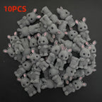 10pcs Rabbit Resin Pendants Forest Animal Charms DIY Jewelry Keychains