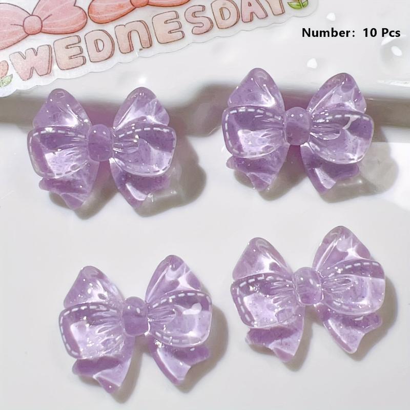 10pcs Resin Bow Charms 25x21mm Pendants DIY Jewelry