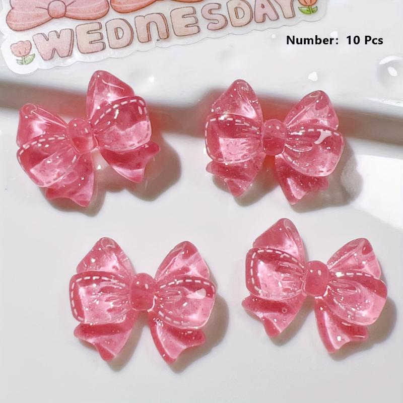 10pcs Resin Bow Charms 25x21mm Pendants DIY Jewelry
