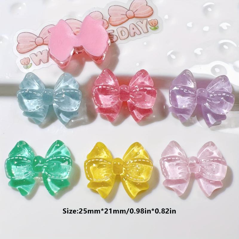 10pcs Resin Bow Charms 25x21mm Pendants DIY Jewelry