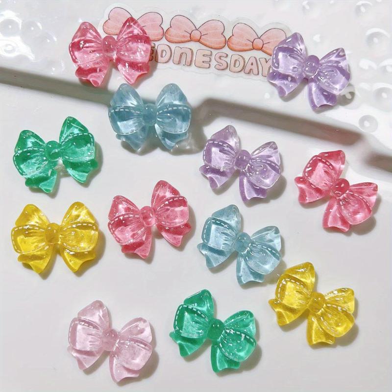 10pcs Resin Bow Charms 25x21mm Pendants DIY Jewelry