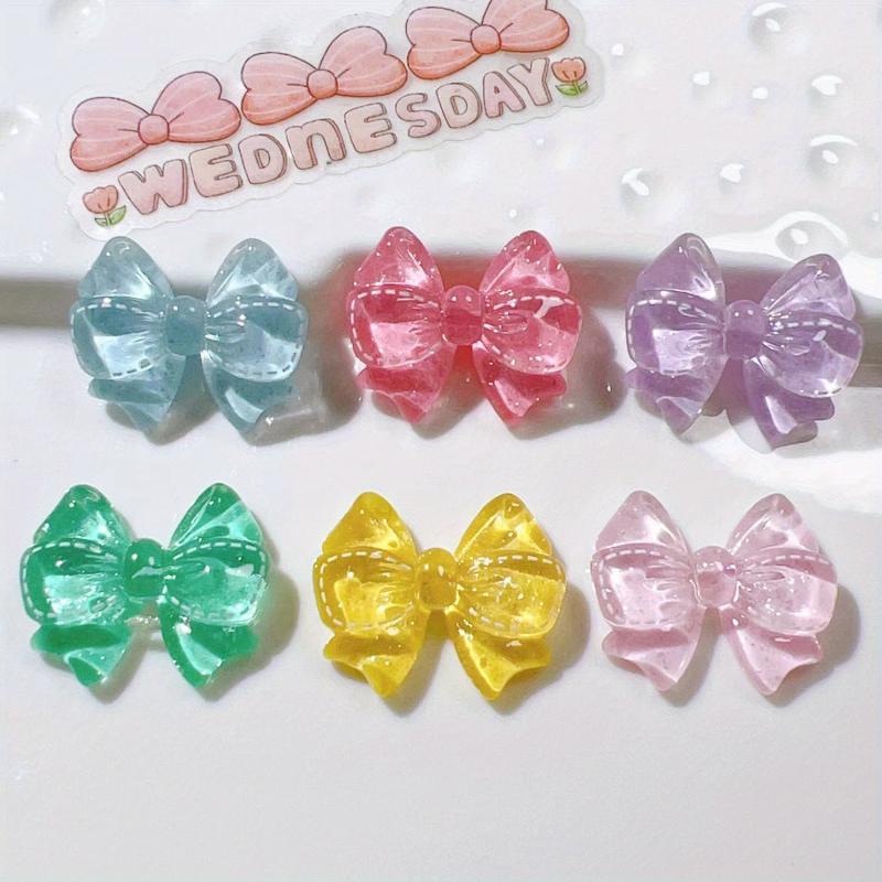 10pcs Resin Bow Charms 25x21mm Pendants DIY Jewelry