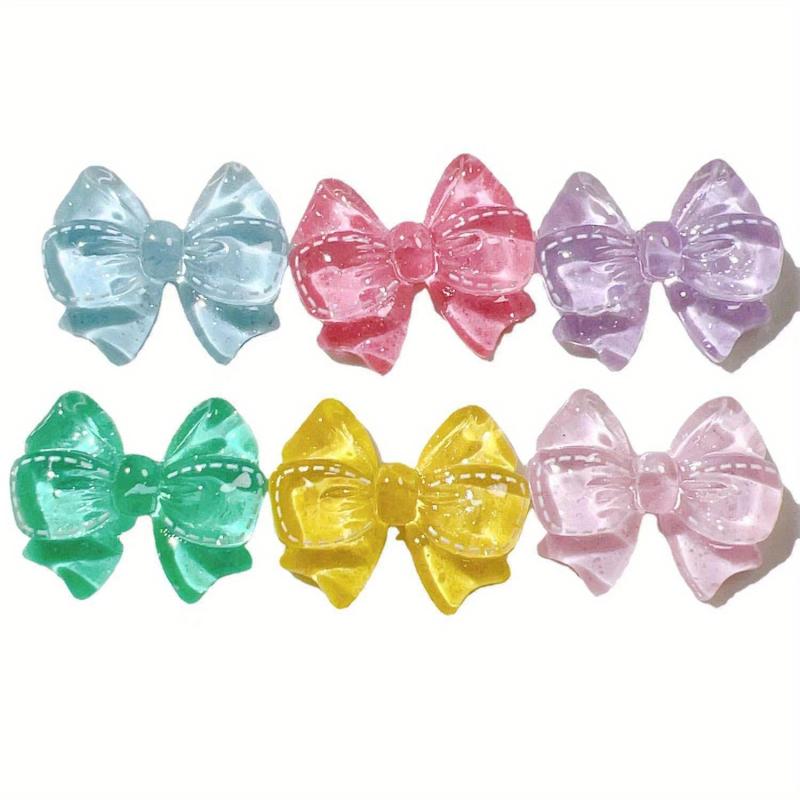 10pcs Resin Bow Charms 25x21mm Pendants DIY Jewelry