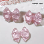 10pcs Resin Bow Charms 25x21mm Pendants DIY Jewelry