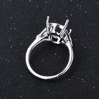 10x14mm Oval Ring Setting S925 Silver Women's DIY Jewelry Accessory