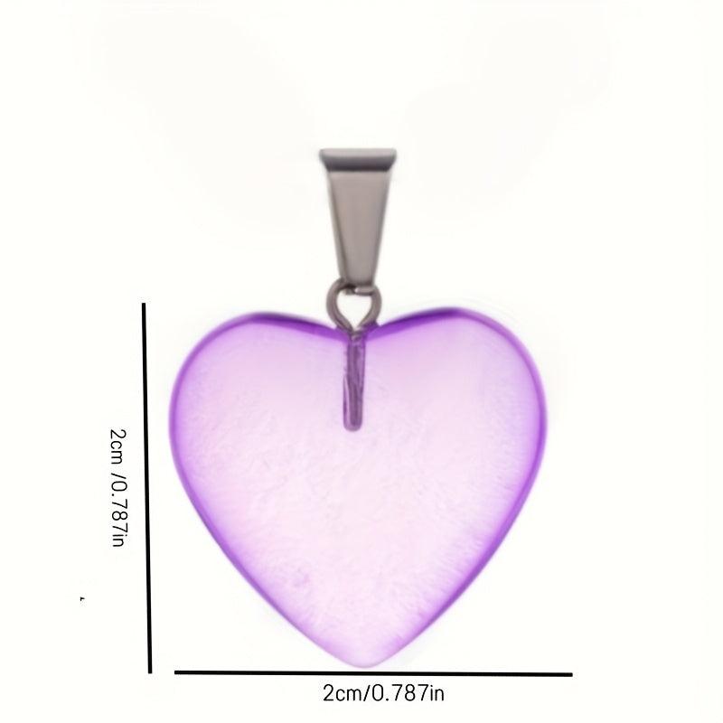 30pcs Assorted Colors Crystal Heart Pendants for DIY Jewelry Making