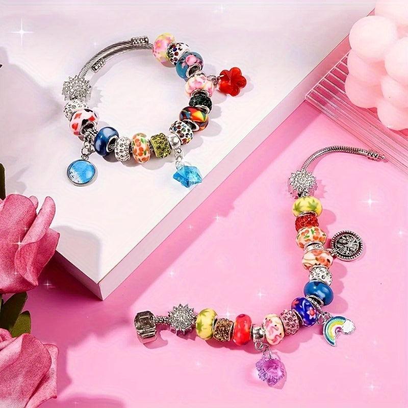 120PCS Mixed Resin Beads Set DIY Jewelry Making Large Hole European Beads