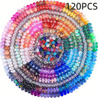 120PCS Mixed Resin Beads Set DIY Jewelry Making Large Hole European Beads