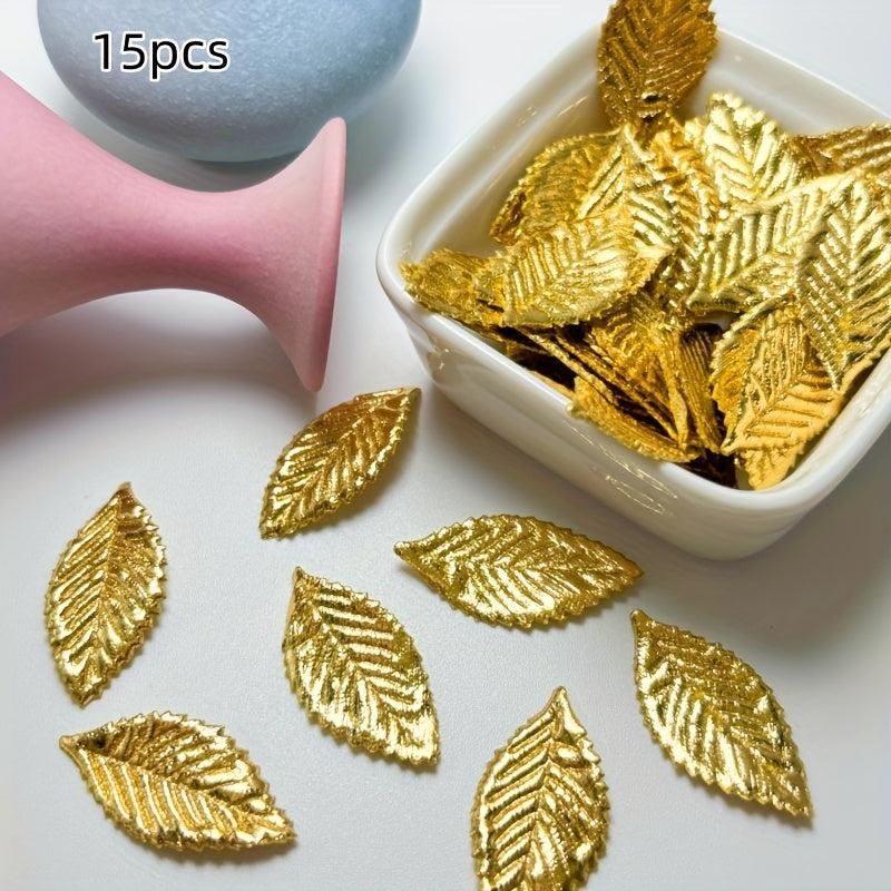 100pcs Golden Leaf Patches Sequin Fabric DIY Wedding Party Decorations