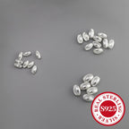 10pcs S925 Sterling Olive Bead Spacer DIY Bracelet Necklace Loose Beads
