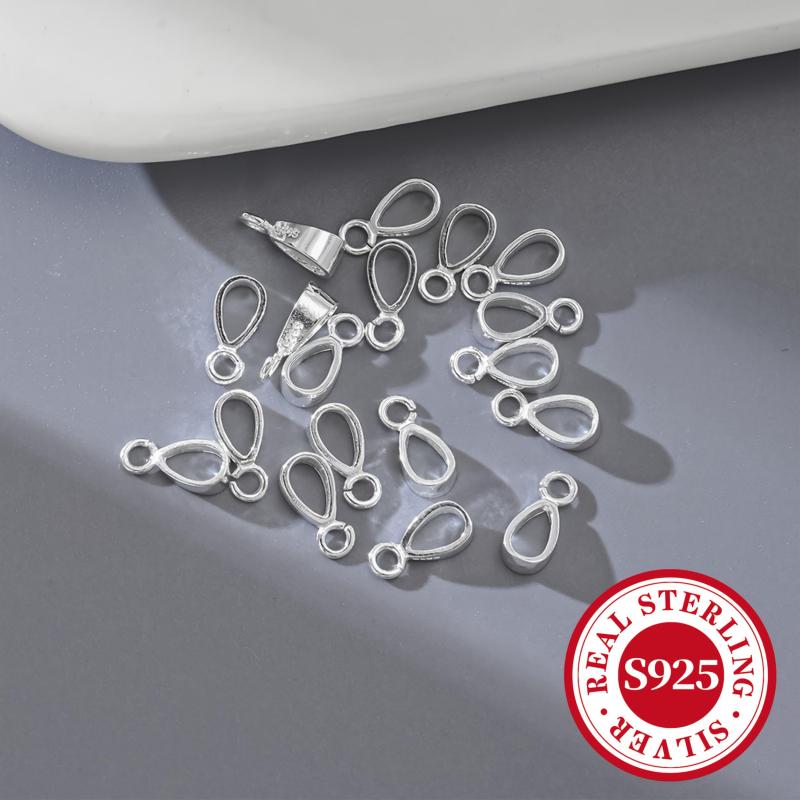 6pcs S925 Silver Pendant Buckle for DIY Necklaces & Bracelets