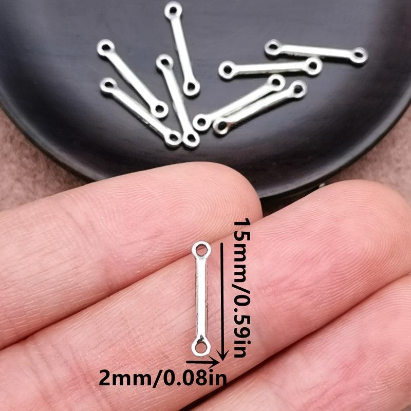 50pcs Bohemian Double Hole Zinc Alloy Pins for DIY Jewelry Making