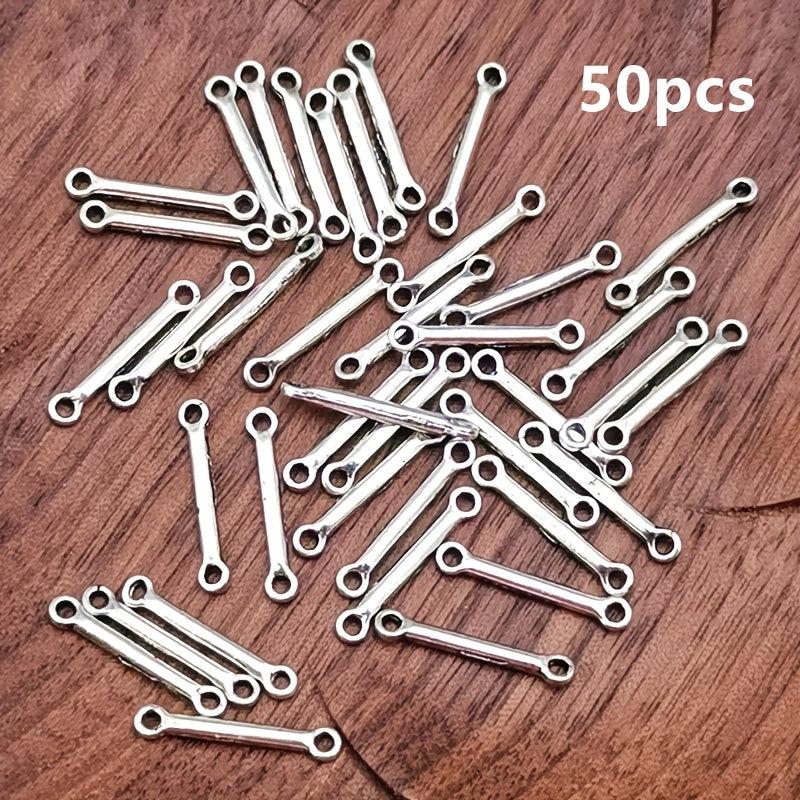 50pcs Bohemian Double Hole Zinc Alloy Pins for DIY Jewelry Making