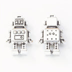 10pcs Robot Charms Antique Silver Pendants DIY Jewelry Making 12x18mm