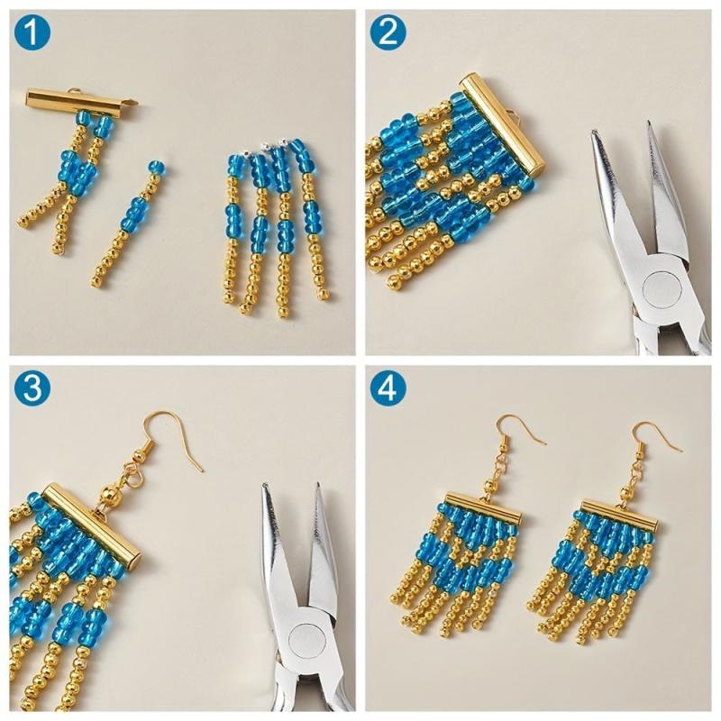 DIY Jewelry Earring Tassel Pipe Connector