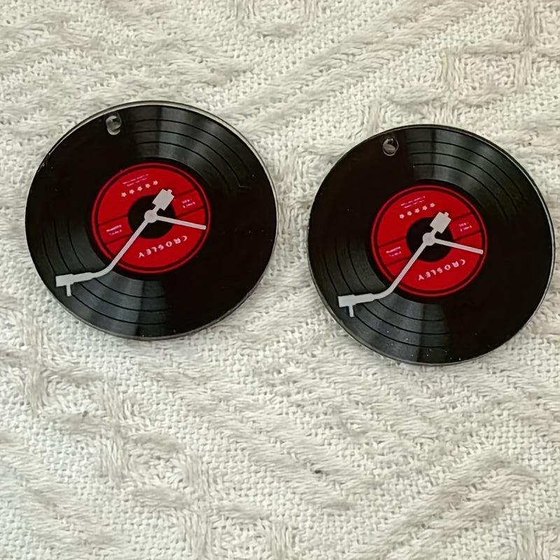 10pcs Vintage Vinyl Acrylic Pendants DIY Earrings & Necklace Charms