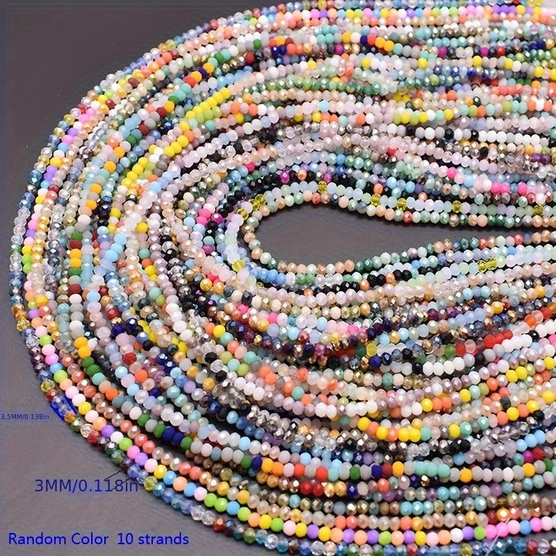 10 Strands Assorted Glass Beads for DIY Jewelry Making Necklaces & Bracelets
