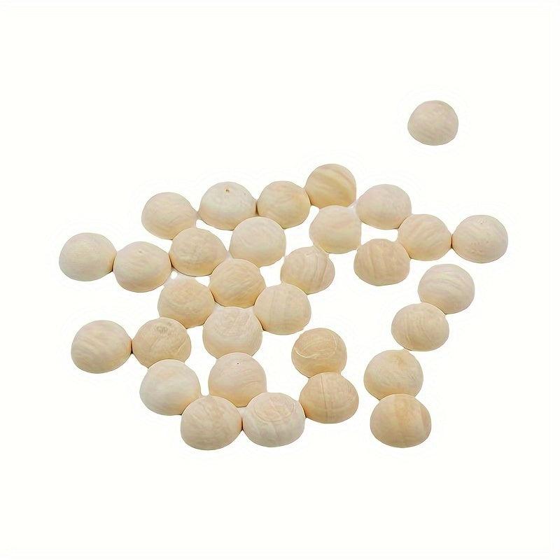 100 Pack 12mm Wooden Beads for Jewelry Making DIY Unfinished Spacer Beads