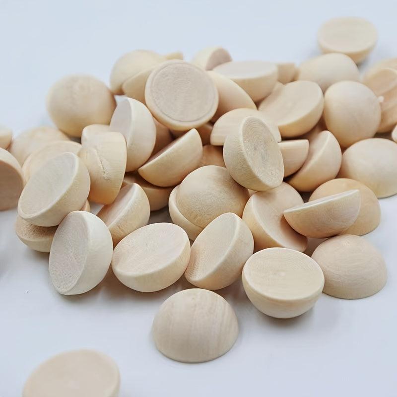 100 Pack 12mm Wooden Beads for Jewelry Making DIY Unfinished Spacer Beads