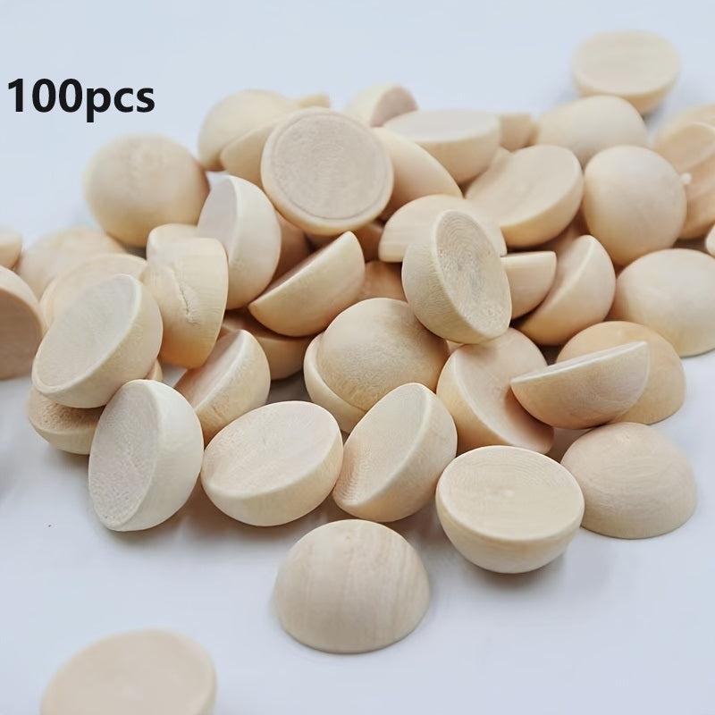 100 Pack 12mm Wooden Beads for Jewelry Making DIY Unfinished Spacer Beads