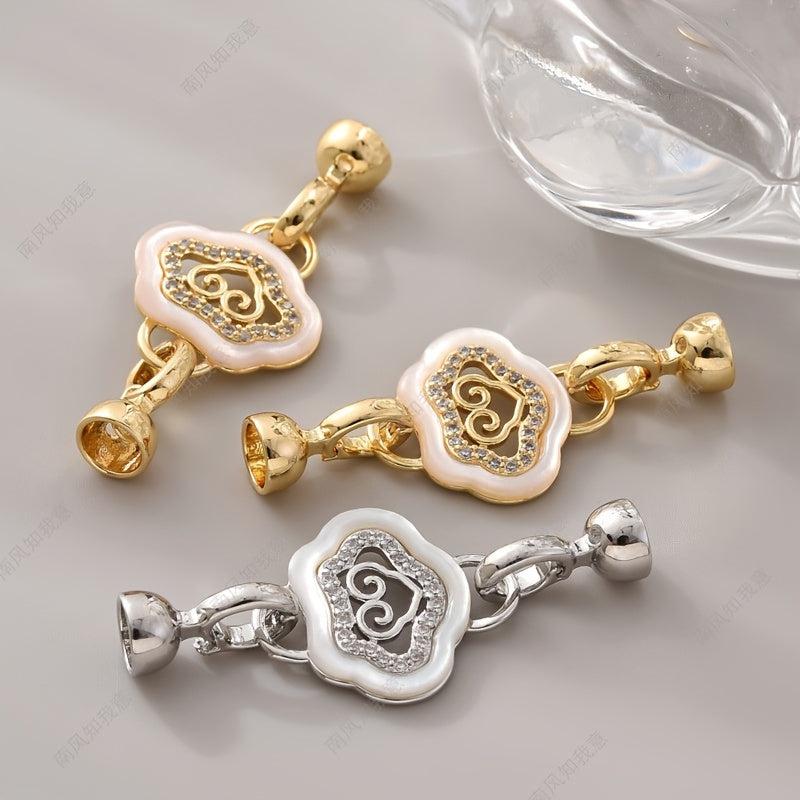 Necklace Clasp with Zirconia Locking Mechanism for Jewelry Making