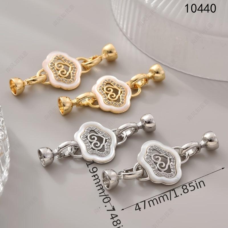 Necklace Clasp with Zirconia Locking Mechanism for Jewelry Making
