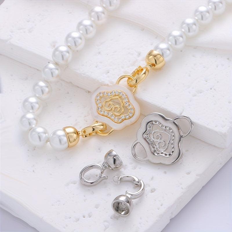 Necklace Clasp with Zirconia Locking Mechanism for Jewelry Making