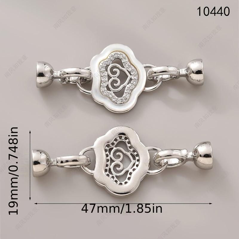 Necklace Clasp with Zirconia Locking Mechanism for Jewelry Making