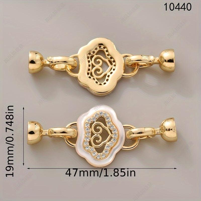 Necklace Clasp with Zirconia Locking Mechanism for Jewelry Making