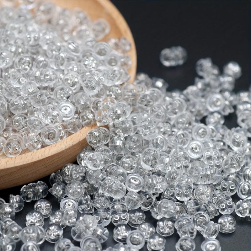 30pcs Translucent Ear Stud Plugs Earrings Charms Accessories 3 Colors