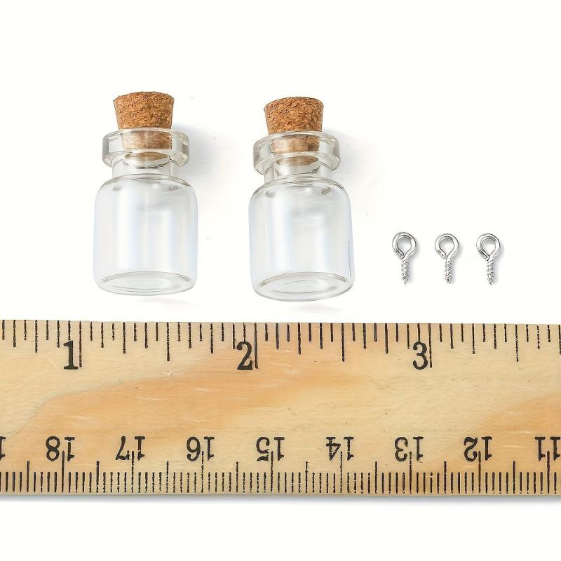Mini Drift Bottle With Wooden Plugs & Loops for Jewelry Making