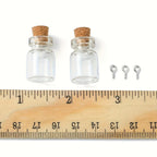 Mini Drift Bottle With Wooden Plugs & Loops for Jewelry Making
