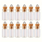 Mini Drift Bottle With Wooden Plugs & Loops for Jewelry Making