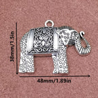 5pcs Elephant Charm Pendant Bohemian Style Jewelry DIY Necklace Earr