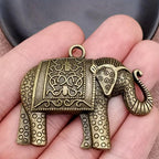 5pcs Elephant Charm Pendant Bohemian Style Jewelry DIY Necklace Earr