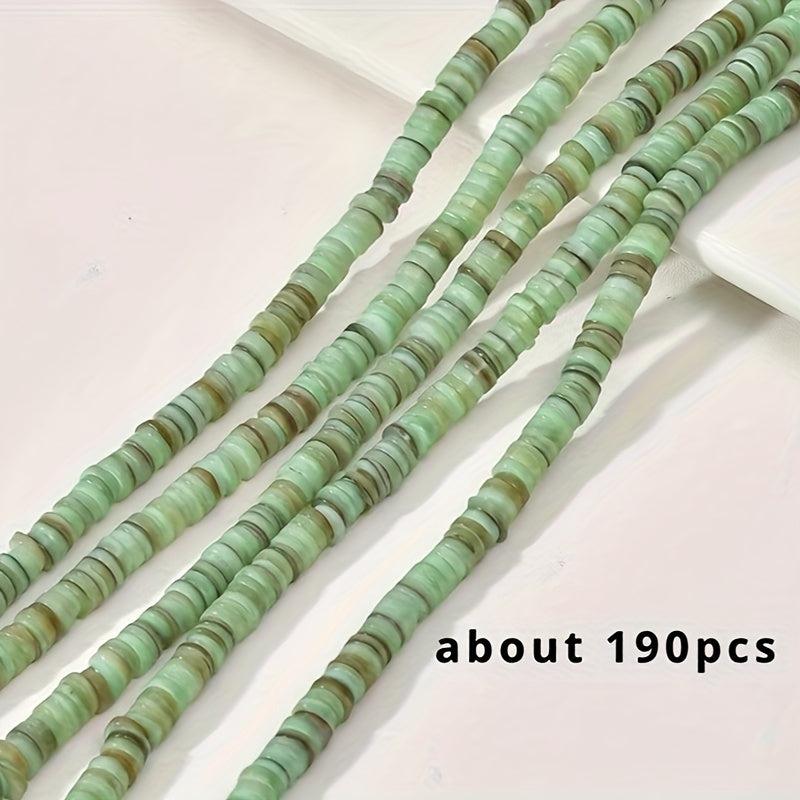 190pcs 6mm Freshwater Shell Medium Hole Spacer DIY Necklace