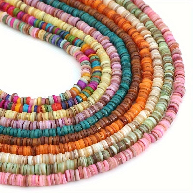 190pcs 6mm Freshwater Shell Medium Hole Spacer DIY Necklace