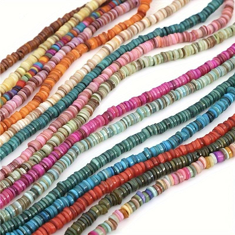 190pcs 6mm Freshwater Shell Medium Hole Spacer DIY Necklace