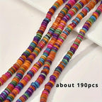 190pcs 6mm Freshwater Shell Medium Hole Spacer DIY Necklace