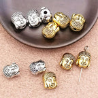 7pcs Character Statue Head Charm Small Hole Beads Pendant