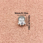 7pcs Character Statue Head Charm Small Hole Beads Pendant